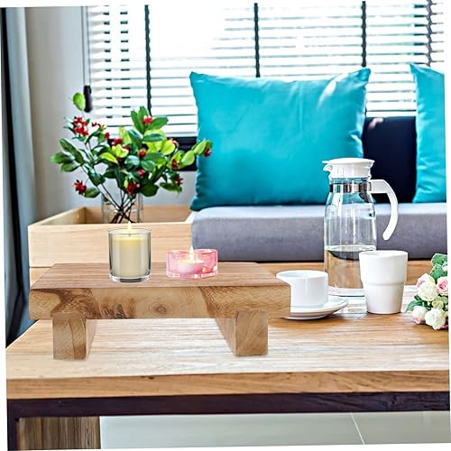 STOBOK Petit Piédestal Bas en Bois pour Bougie Tabouret Décoratif De Comptoir Facile À Nettoyer - Nail Gallerys
