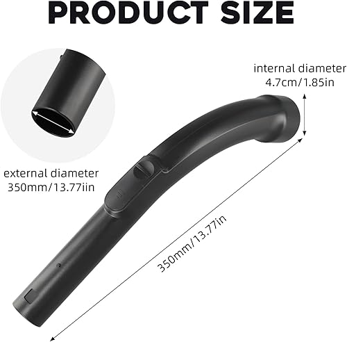 Tube de poignée compatible avec les aspirateurs Miele S8, S6, S5, S4, S2, S1, C1, C2, C3, H1 Complete, poignée de tuyau Ø 35 mm/47 mm Compact Classic Swing S8340, poignée de rechange 9442601 - Nail Gallerys