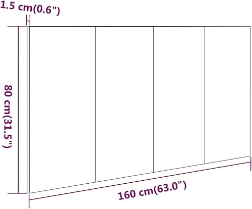 JUNZAI Tête de lit Chêne Sonoma 160x1,5x80 cm Bois d'ingénierie,Tête de Lit,Têtes de Lit pour Adulte,Tête de Lit Moderne - Nail Gallerys