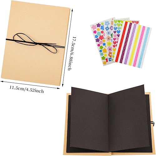 Album Photo Scrapbooking Personnalisable, Livre Photo, Carnet Scrapbook Noir, Album Photo Personnalisé, DIY Livre Scrapbooking pour Bébé, Famille, Fête des Mères, Saint Valentin, Anniversaire - Nail Gallerys