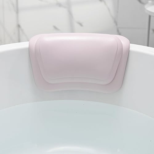 Koelaa Oreiller de Bain, Oreiller de Bain Imperméable, Coussin Baignoire, Oreiller de Bain avec Ventouses Antidérapantes, Oreiller de Baignoire Ergonomique, Coussin, Oreiller de Bain Amovible-Rose - Nail Gallerys