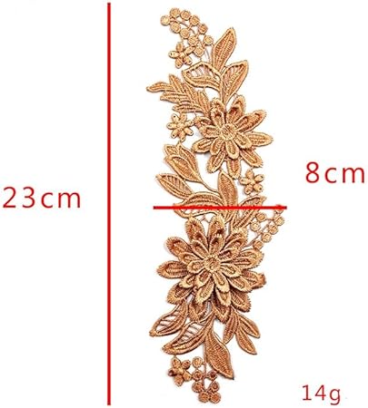 Yulakes Lot de 4 appliques en dentelle à motif de fleur - Broderie - Pour robe de mariée, costumes, couture, accessoires de vêtements (violet) - Nail Gallerys