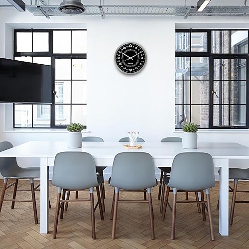 Fishtec - Horloge Murale Design Moderne 24 Heures - Ultra Précise Lecture Facile : Cadran des Minutes - Convient pour la Cuisine, Bureau, Salon, Chambre (Multicolor) - Nail Gallerys