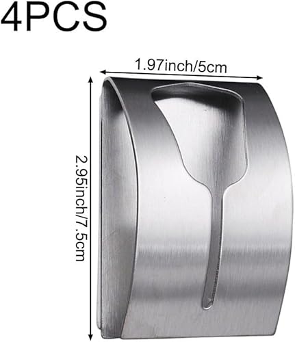 Vobumix Lot De 4 Crochets Porte-Serviettes Auto-adhésifs en Acier Inoxydable, Support Mural pour Serviettes De Cuisine Salle De Bain, sans Perçage - Nail Gallerys