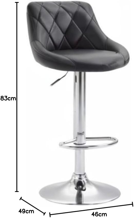 Lot De 2 Tabourets De Bar Réglable en Hauteur Lazio Similicuir I Chaise Haute Confortable Dossier Et Repose-Pied I Piètement en Métal, Couleur:Vert - Nail Gallerys