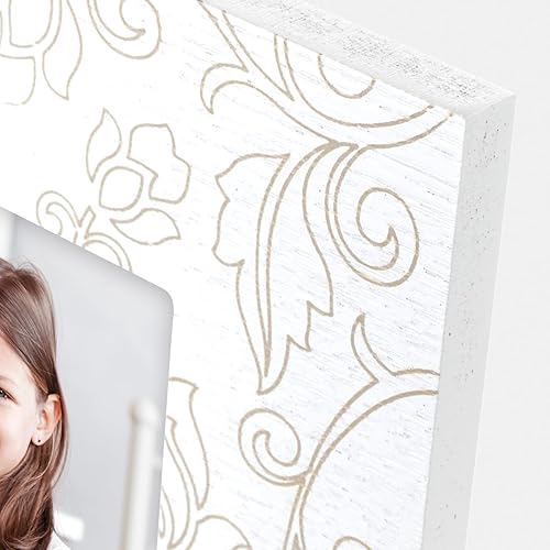 Cadre photo de première communion photo 10 x 15 cm blanc en bois cadre photo 1er communion 10 x 15 cm classique bois-blanc et décorations épi de blé et calice à relief blancs, cadre photo communion - Nail Gallerys