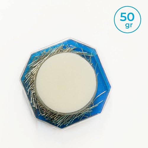 Epingle Couture nº6. Épingles de Couture 50 grammes. Épingles à Tête Plate en Acier. Épingle Droite pour couturière 35 mm - Nail Gallerys