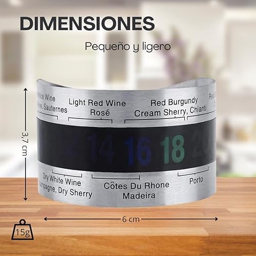 Pack 2 - Thermomètre à vin en acier inoxydable, thermomètre LCD, capteur de température - Nail Gallerys