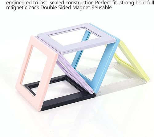 Cadre Photo Magnétique, Cadre Photo 2,8 X 3,4 Pouces Mini Cadre Photo Magnétique Double Face pour Réfrigérateur Fujifilm Instax Square (Vert) - Nail Gallerys