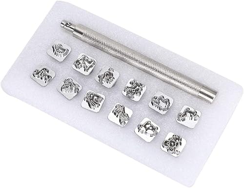 12 Pcs Cuir Estampage Poinçon Outil Chinois Animaux Motif Sculpture Stamper En Alliage De Zinc Cuir Empreinte Outil BRICOLAGE À La Main Art Outils avec Poignée pour Débutants et Professionnels - Nail Gallerys