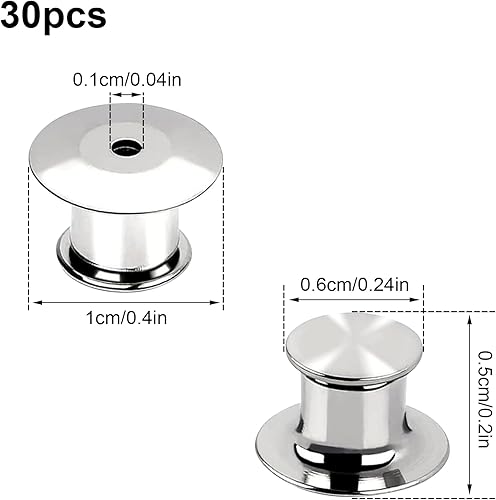 Goupilles de Verrouillage Attache Broche Pins Broches Fermoirs de Sécurité Verrous pour Bijoux Broches Badges Insigne Artisanat DIY, Argent-30 Pièces - Nail Gallerys