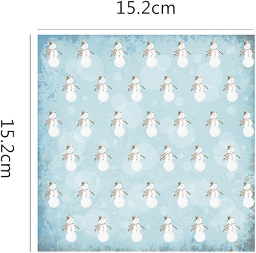 Oriental riverkit 24pcs Papier Motifs Papier de Scrapbooking, Motifs de Glace et de Neige Feuilles Imprimées Papier de Fond Carte 15,2 X 15,2 cm - Nail Gallerys