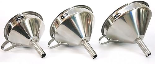 Entonnoir en acier inoxydable indispensable pour chaque cuisine 11, 13, 15 cm Tailles disponibles (XL) - Nail Gallerys