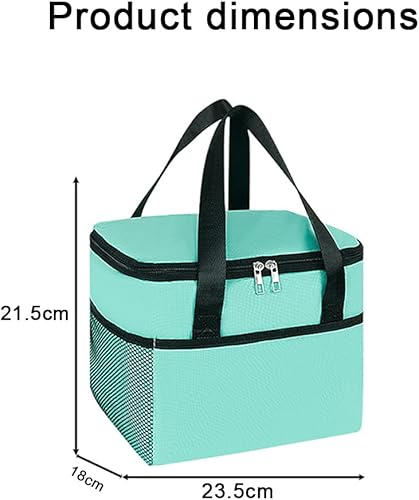 Morbuy Sac Isotherme Repas, Glaciere Souple Isotherme Grandes 9L, Sac Isotherme Pliable, Réutilisable Lunch Bag, Sac Repas pour Travail, École, Camping (Taille Unique,Sarcelle) - Nail Gallerys