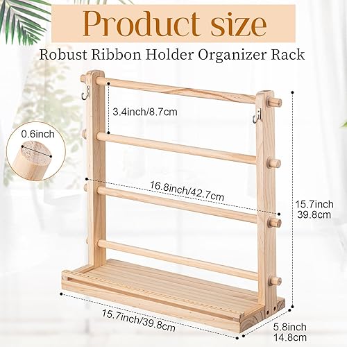 Support de ruban, support de rangement de bobine, support de ruban, organisateur de bobine en bois, support de bobine de salle d'artisanat, organisateur de ruban de pâtisserie, support de bobine de co - Nail Gallerys