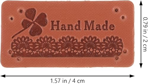 NUOBESTY 50 Pcs Étiquettes Faites À La Main Sacs Sacs Boggbags Étiquettes En Cuir Faites Coudre Sur Les De Couture En Cuir Embellissement Fait - Nail Gallerys