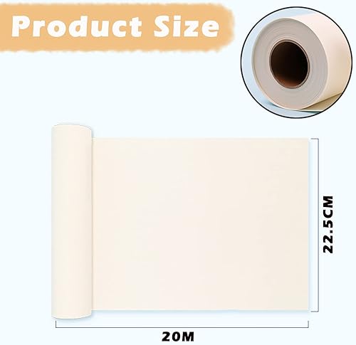 PALUDO Rouleau de Papier à Dessin Blanc, 22.5 cm x 20M Rouleau Papier Dessin Enfant Blanc, 85 g/m Rouleau de Papier à Croquis pour Chevalet Peinture Enfant Artistes Faire des Croquis Projet Craft - Nail Gallerys