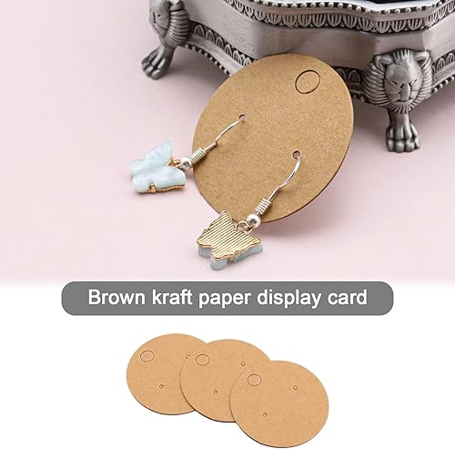 Create idea Lot de 200 cartes de présentation pour boucles d'oreilles avec 200 sacs autocollants en papier kraft vierge pour boucles d'oreilles à faire soi-même - Nail Gallerys