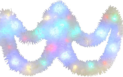 LOKIPA Guirlande de Noël de 10 m - Vert métallique - Décoration de sapin de Noël avec baies rouges - Nail Gallerys