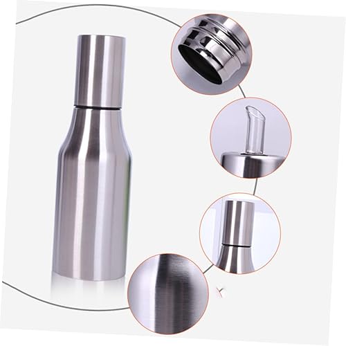 CRILSTYLEO Bouteille Distributeur Huile Acier Inoxydable Avec Couvercle Anti-poussière Récipient Pour Vinaigre Et Sauces Pour Cuisine Et Bbq - Nail Gallerys