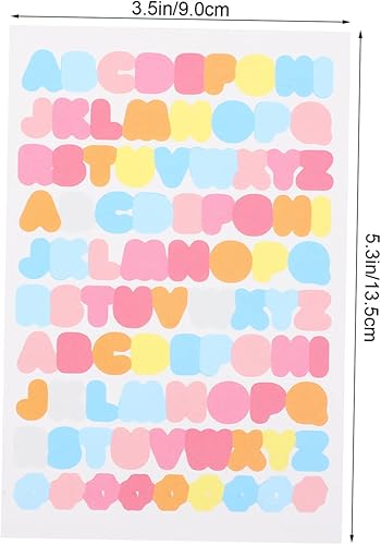 FIXOSHEE 8Feuille Autocollants Lettres Alphabet pour Bricolage Autocollants Décoratifs pour Journalisation Voyage DIY Autocollants Personnalisables Faciles à Coller - Nail Gallerys