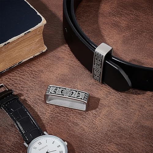 UNICRAFTALE Boucle de Ceinture Keeper 304 Boucle de Ceinture Acier Inoxydable Boucle de Ceinture pour Hommes Gardien de Ceinture pour Fixation de Ceinture Boucle Accessoire - Nail Gallerys