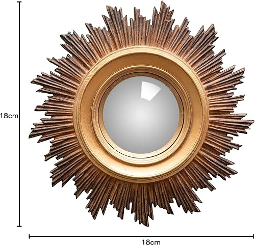 CHEHOMA - Petit Miroir Solaire en résine : Design Ex Voto doré pour Illuminer Votre pièce - Nail Gallerys
