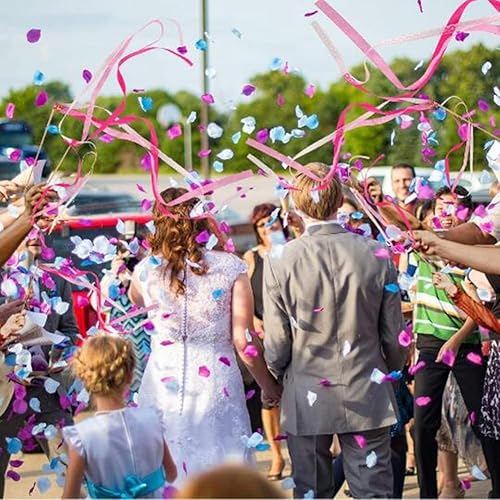 Egurs Lot de 20 baguettes magiques avec ruban cloches pour mariage en dentelle - Pour mariage, Noël, anniversaire, fête - Orange - Nail Gallerys