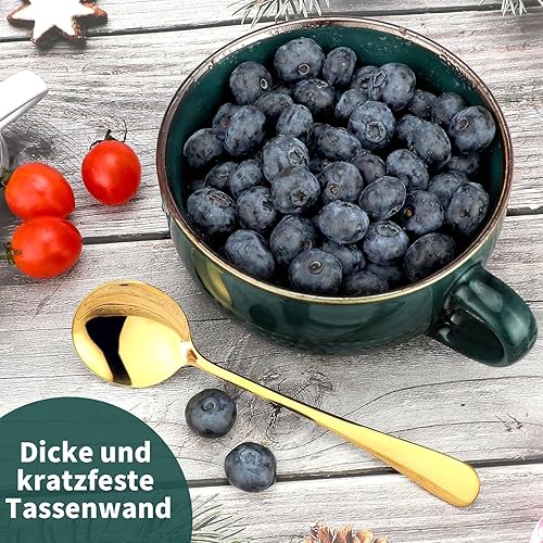 TELANKS Grande Tasse à Café en Céramique - 500 ml, Cappuccino, Porcelaine, Thé - Avec Anse - Nail Gallerys