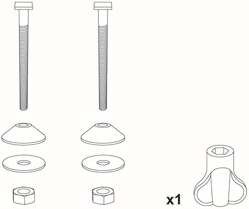 ALLIBERT LOT Fixation ABATTANT + CHARNIERES Fixation par Le Dessous - Nail Gallerys