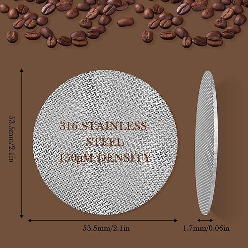 HOTUT Passoire à Expresso,58mm Filtre Réutilisable en Acier Inoxydable 150 μm pour outil de fabrication de café,1.7mm D'épaisseur Adapté aAux Machines à Expresso - Nail Gallerys