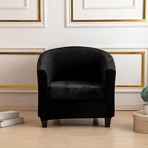 WJHDWYD Housse de Fauteuil Chesterfield Cabriolet 2 Pièces Housses Fauteuil de Club Extensible en Velours Housse Chaise Cabriolet 1 Place(Bleu Paon) - Nail Gallerys