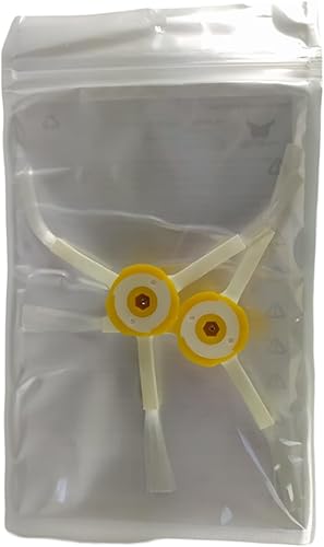 TALENTEC home | 2X Brosse latérale et vis de Remplacement, Compatible avec iRobot aspirateur. pour Roomba 800 et 900 | Couleur Jaune et Blanc - Nail Gallerys