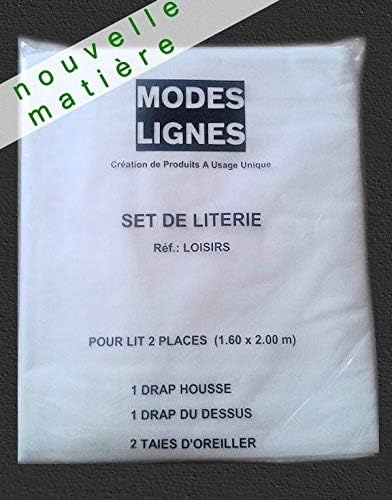 Modes Lignes - Set de Draps Jetables lit 2 Personnes en 160 - Nail Gallerys
