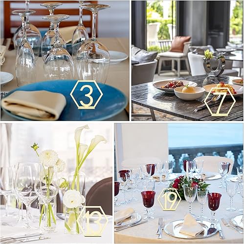 CHRI Numero de Table Mariage 1-20, Plan de Table Mariage Marque Place Mariage Numero de Table Restaurant en Bois Vintage Belles Décorations Ajourées pour Les Réception de Mariages - Nail Gallerys