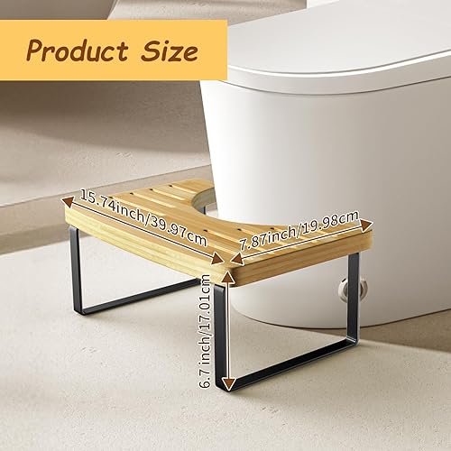 Tabouret Toilette Tabouret WC Bamboo Santé Portable Marche Pied Toilette Peut ExcréTer Naturellement Et Confortablement 39,97 * 19,89 * 17,01cm - Nail Gallerys