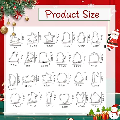 Emporte Piece En Acier Inoxydable,Emporte Piece Biscuit Pour DéCoration,Emporte Piece Patisserie,Lot De Emporte-PièCes De NoëL Mini Emporte-PièCes De NoëL En Forme D'éToile,Forme Biscuit NoëL - Nail Gallerys