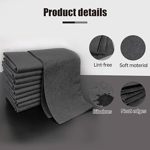 Générique Chiffon Magique Microfibre Carbone Chiffon Vitre Chiffon Microfibre Microfibre Voiture, Nettoyage Magique Streak Nettoyage de Nettoyage Gratuit Réutilisable (30X30CM, 10PCS) - Nail Gallerys