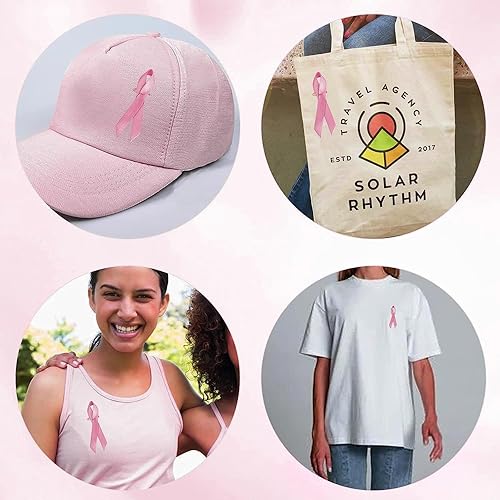 Générique Octobre Rose Lot de 100 Broches avec Ruban Rose et épingle à nourrice, pour Sensibilisation au Cancer du Sein, pour Femme et Homme, Décoration de Vêtements, Décoration de fête et événement - Nail Gallerys