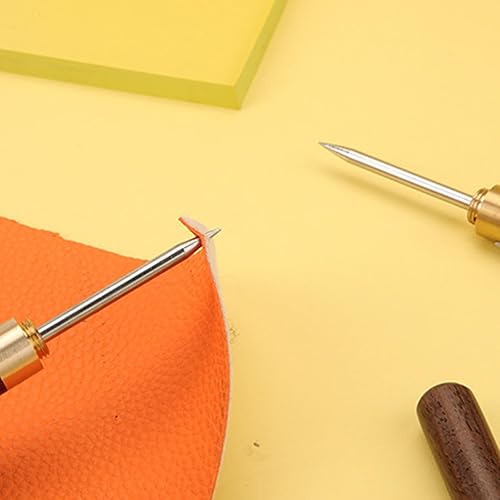 Haiki Trou Cuir Punching Awl Manche en Bois Poinçonnage en Cuir AWL avec Couvercle pour Le Poinçonnage en Cuir - Nail Gallerys