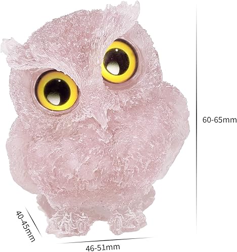 mookaitedecor Figurine de Chouette en résine et Pierres de Cristal, Statue d'oiseau en Cristal Animal sculpté pour décoration de Bureau à la Maison, Lapis Lazuli - Nail Gallerys