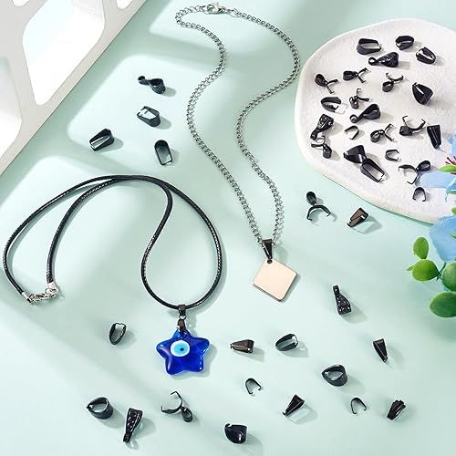 PandaHall Lot de 40 fermoirs à clipser en acier inoxydable - 4 couleurs - 11 x 6 x 5 mm - Nail Gallerys