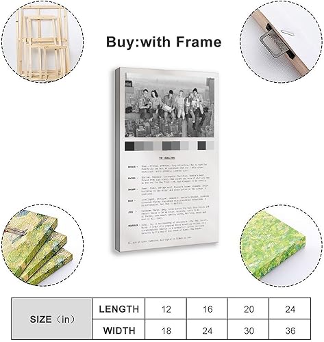 MAHWER Poster de la série télévisée Friends sur toile - Décoration de chambre à coucher - Paysage sportif - Décoration de bureau - Cadeau sans cadre - 20 x 30 cm - Nail Gallerys