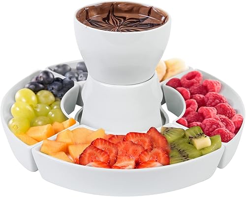 axentia Set à fondue au chocolat, Dolomit, 6 pièces - Nail Gallerys