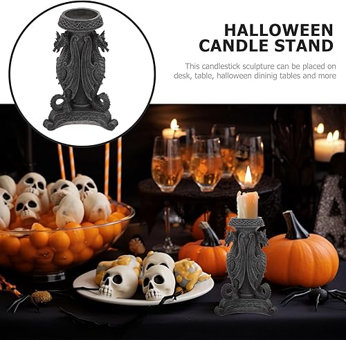 OSALADI Bougeoir en Résine Motif Dragon Gothique Exquis Idéal pour Une Fête À La Maison Ou pour Décorer Halloween - Nail Gallerys