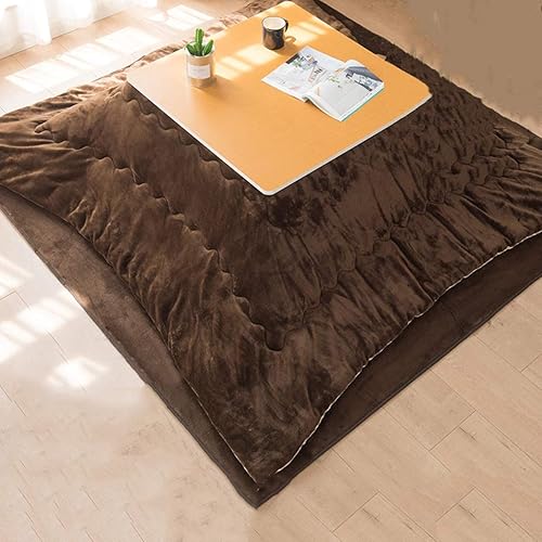 Tables Kotatsu Lit Chauffante Tatami Basse Chauffe-Maison Poêle Multi-Fonctions Basses (Color : Brown, Size : 80 * 80cm) - Nail Gallerys