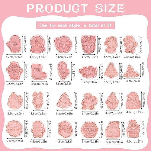 Lot de 24 Emporte pièces Noël,Emporte Pièces Animaux,3D Moule Biscuit en Plastique,Moule à Biscuits Patisserie,pour DIY Décoration de Fondant, Biscuit, Cookie, Gâteau - Nail Gallerys