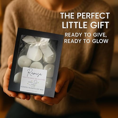 Ramisa Lot de 8 bougies chauffe-plat parfumées en cire de soja dans des gobelets en plastique transparent longue durée, parfum fort, respectueux de l'environnement, non toxique pour femme, décoration - Nail Gallerys