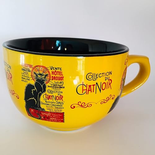 VIANAYA Grand bol à anse Paris chat noir - souvenir de Paris Montmartre en 1889 - matiere porcelaine - Nail Gallerys