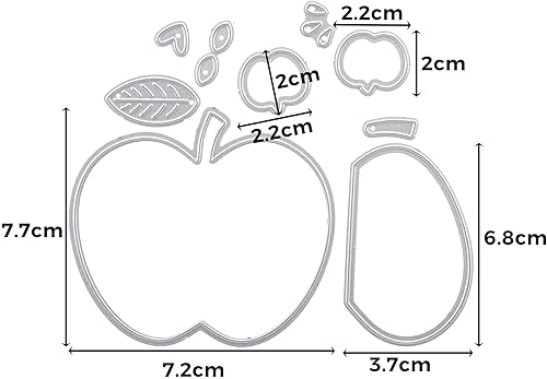 Stanzenshop Matrices de découpe : pomme - Parfait pour les amateurs de créativité, invitations faites à la main, décoration et projets artistiques, facile à utiliser et incroyablement polyvalent. - Nail Gallerys
